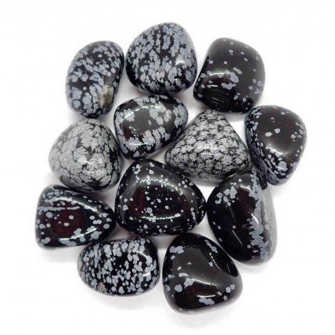 Βότσαλο Οψιδιανός Νιφάδα – Snowflake Obsidian  2-3cm
