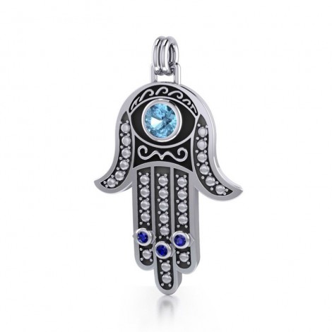 Hamsa για Προστασία, Καλή Τύχη και Ευημερία – Ασήμι 925°