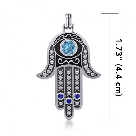 Hamsa για Προστασία, Καλή Τύχη και Ευημερία – Ασήμι 925°