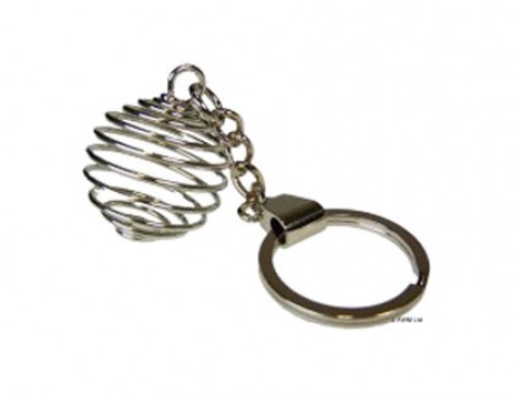 Μπρελόκ κλουβί Ασημί