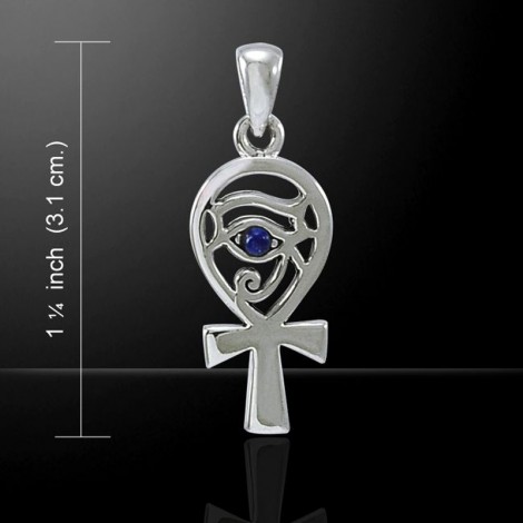 Ankh with Eye of Horus για Προστασία, Υγεία και Δύναμη - Ασήμι 925°