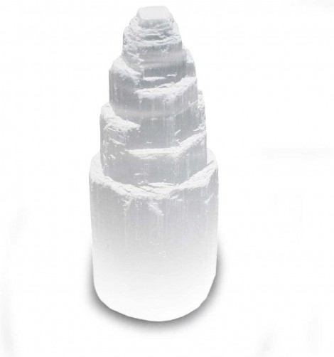 Πύργος από Φυσικό Σεληνίτη - Selenite 10 cm