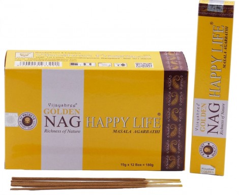 Αρωματικά Στικ Golden Nag Happy Life 15γρ