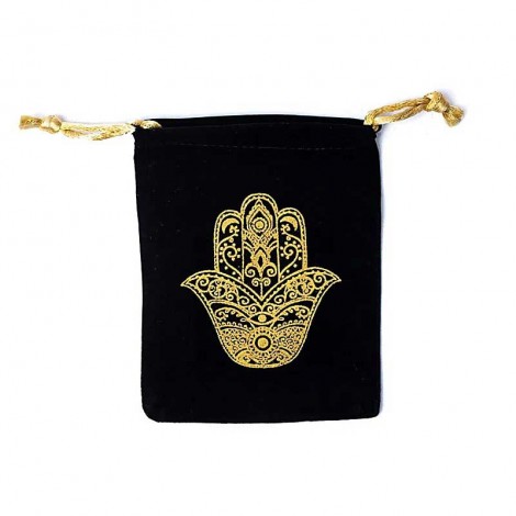 Μαύρο Πουγκί Khamsa 10X11cm