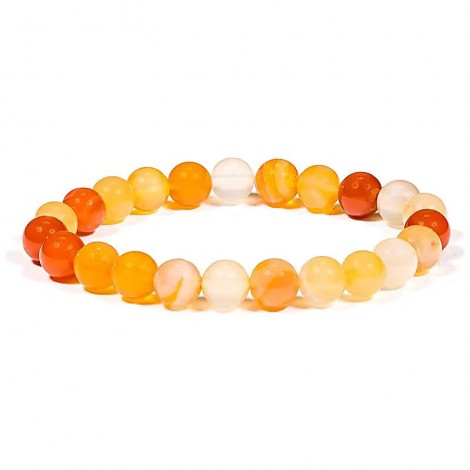 Βραχιόλι Καρνεόλη – Carnelian Ελαστικό 8mm