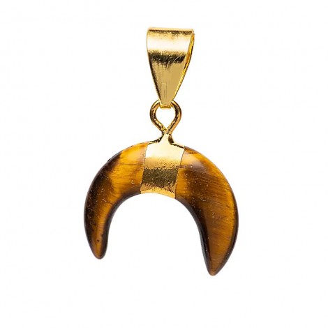 Μενταγιόν Ημισέληνος με Μάτι Τίγρης – Tiger Eye