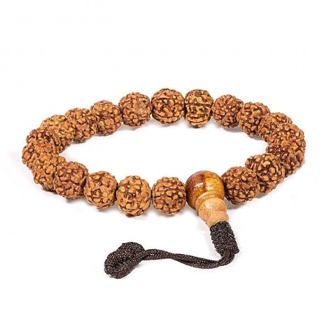 Mala Βραχιόλι Rudraksha με 21 Χάντρες – Ρυθμιζόμενο 8mm