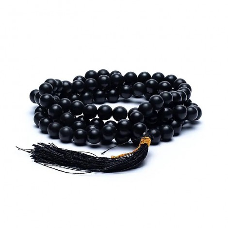 Μάλα από Μαύρο Αχάτη - Mala Black Agate 8mm