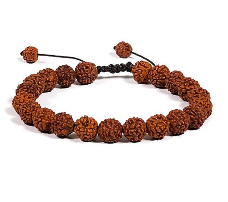 Mala Rudraksha 21 Χάντρες - Ρυθμιζόμενο Βραχιόλι Ευλογίας του Shiva