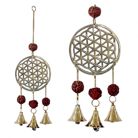 Μελωδός Flower of Life – Λουλούδι της Ζωής με Χάντρες Rudraksha