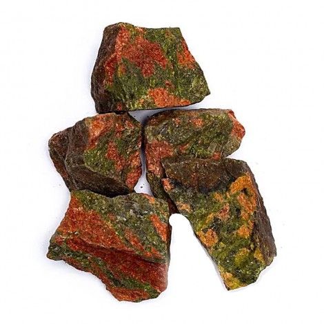 Ακατέργαστη Φυσική Πέτρα Ουνακίτη – Unakite 5-8cm