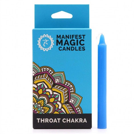 12 Γαλάζια Μαγικά Κεριά Manifestation – Throat Chakra