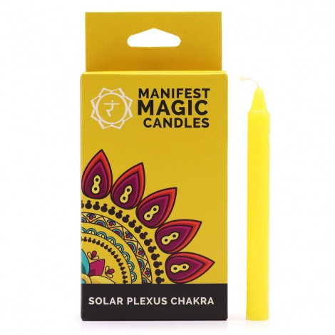 12 Κίτρινα Μαγικά Κεριά Manifestation – Solar Plexus Chakra
