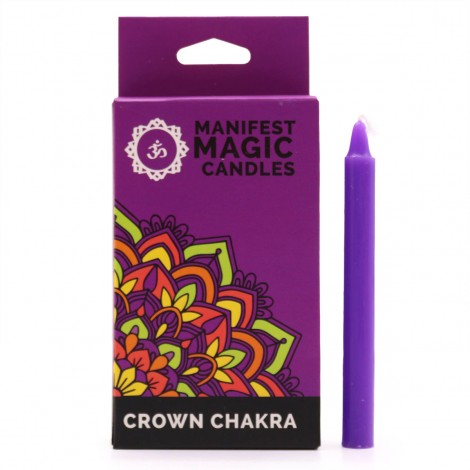12 Μωβ Μαγικά Κεριά Manifestation – Crown Chakra