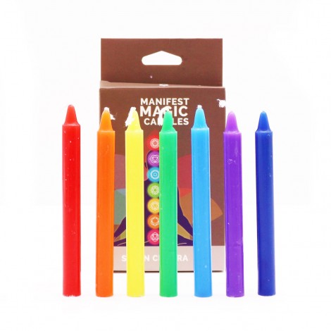 Σετ 7 Μαγικά Κεριά Manifestation – 7 Τσάκρα (Seven Chakras)