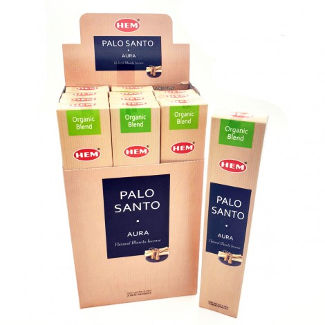Αρωματικά Στικ HEM Palo Santo Aura – Natural Incense Sticks 15g
