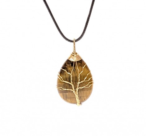 Μενταγιόν Μάτι Τίγρης ‘’Δέντρο της Ζωής’’ 4cm