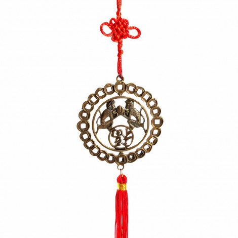 Κρεμαστό Feng Shui με Δύο Πιθήκους – Ευφυΐα, Συνεργασία & Επιτυχία