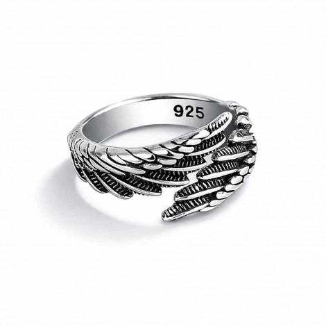 Ασημένιο Δαχτυλίδι Φτερά Αγγέλου 925 – Σύμβολο Προστασίας
