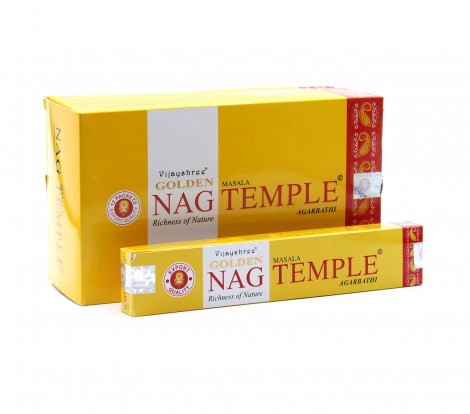 Αρωματικά Στικ Golden Nag Temple 15g – Διαλογισμός & Προστασία Χώρου