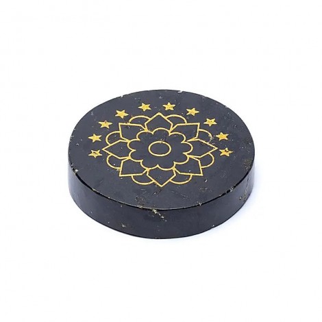 Δίσκος Μαύρης Τουρμαλίνης με Λωτό – Καθαρισμός και Προστασία