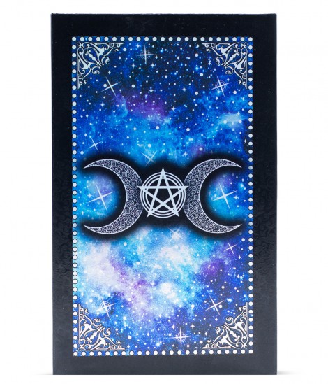 Moon Face Κάρτες Ταρώ με Μπλε Foil και Βιβλίο Οδηγιών