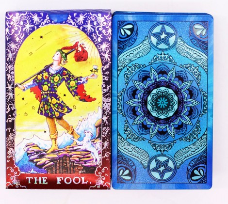 Κάρτες Ταρώ Mandala με Μπλε Μεταλλικές Λεπτομέρειες & Βιβλίο Οδηγιών