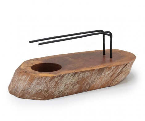 Ξύλινη Βάση Καύσης για Smudge Stick & Palo Santo με Θέση Ρεσώ 22cm