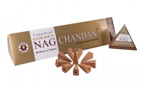 Golden Nag Backflow Κώνοι Chandan – Άρωμα Σανταλόξυλου