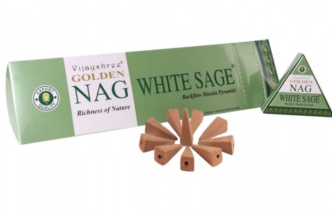 Golden Nag Κώνοι Ανάστροφης Ροής White Sage – Λευκό Φασκόμηλο