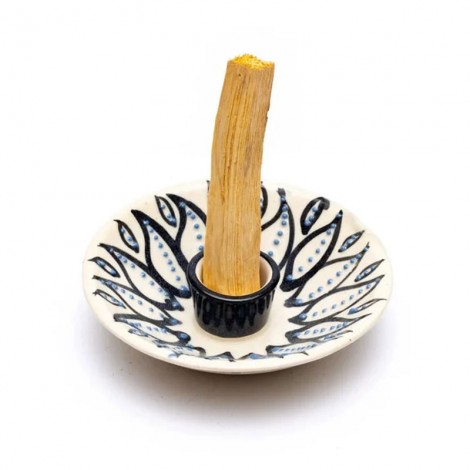 Κεραμική Βάση Καύσης Palo Santo – Πιατάκι Λευκό 12,5cm