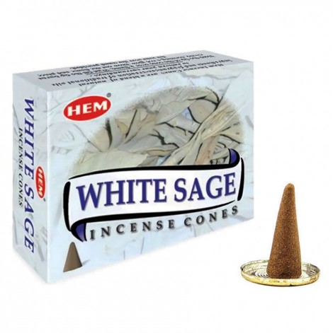 Αρωματικοί Κώνοι White Sage για Εξαγνισμό