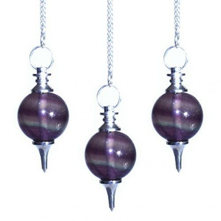 Σφαιρικό Εκκρεμές από Μοβ Φθορίτη – Purple Fluorite 