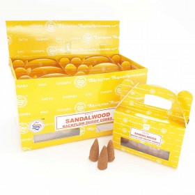 Αρωματικοί Κώνοι Ανάστροφης Ροής Sandalwood Satya