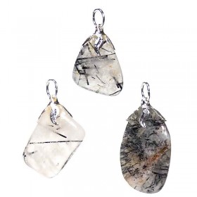 Μενταγιόν Τουρμαλίνης και Χαλαζία - Tourmaline Quartz