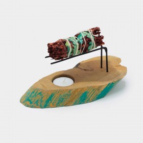 Καυστήρας Ξύλου για Palo Santo με Πράσινη Πατίνα