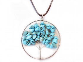 Κολιέ Δέντρο της Ζωής με Τυρκουάζ – Tree of Life Turquoise