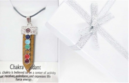 Κολιέ Μάτι Τίγρης Επτά Τσάκρα – 7 Chakra Tiger Eye