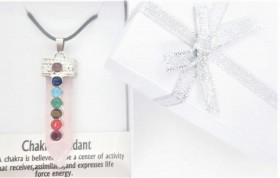 Κολιέ Ροζ Χαλαζίας Επτά Τσάκρα – 7 Chakra Rose Quartz