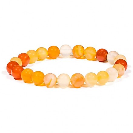 Βραχιόλι Καρνεόλη – Carnelian Ελαστικό 8mm