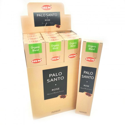 Αρωματικά Στικ HEM Palo Santo & Rose – Natural Incense Sticks 15g