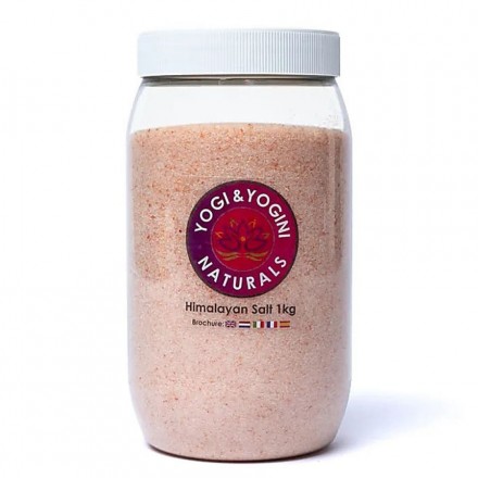 Ροζ Αλάτι Ιμαλαΐων 1kg σε Βάζο – Yogi & Yogini Naturals
