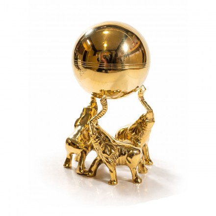 Μπρούτζινοι Ελέφαντες με Χρυσή Σφαίρα – Σύμβολο Δύναμης & Αφθονίας