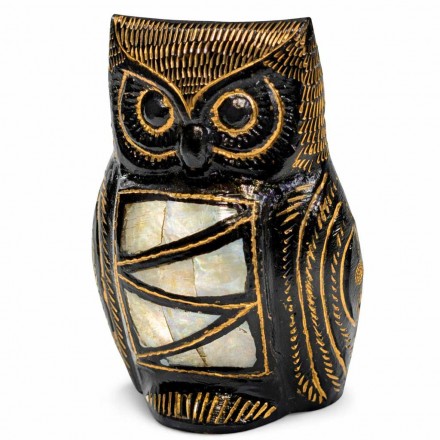 Feng Shui Κουκουβάγια Μπρούτζινη με Φίλντισι – Σοφία & Προστασία