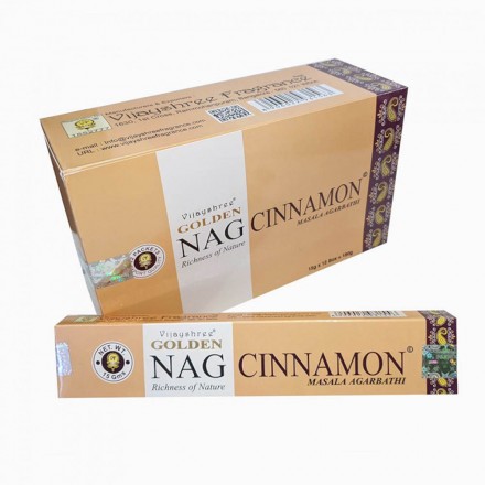 Αρωματικά Στικ Golden Nag Cinnamon 15g – Τύχη, Ενέργεια & Ευημερία