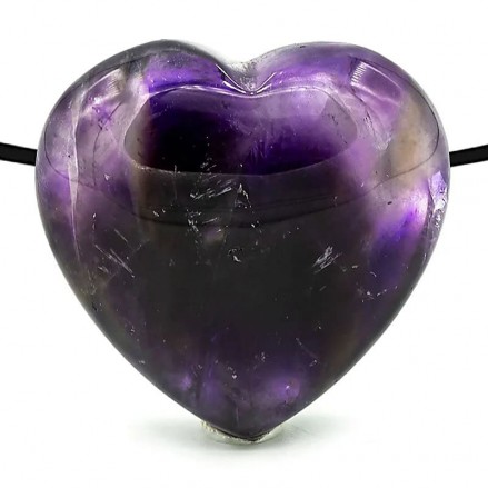 Μενταγιόν Καρδιά Αμέθυστος – Amethyst 2cm