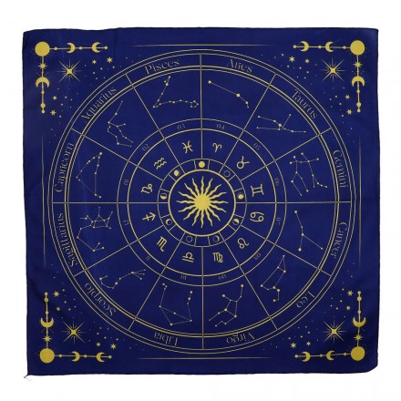 Πανί Στρωσίματος Ταρώ με Ζωδιακό Κύκλο 75x75cm